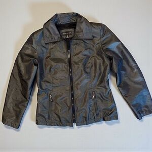 Braetan Women's Lightweight Sheen Green Full Zip Jacket Size Small Zip Pockets S